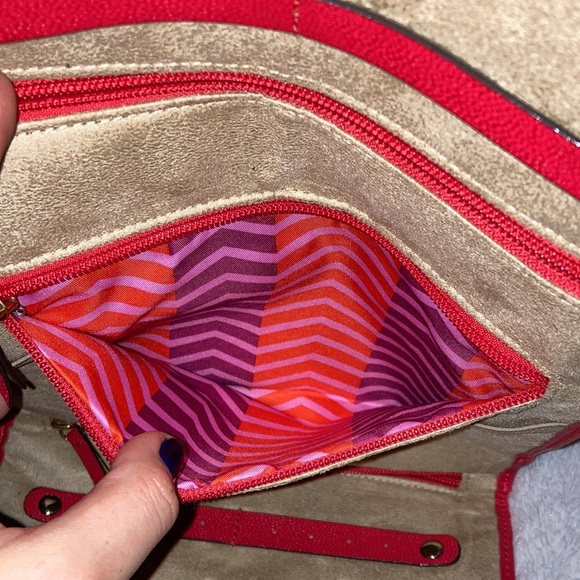 Red & Tan Stella & Dot Travel Jewelry Case - Picture 8 of 13